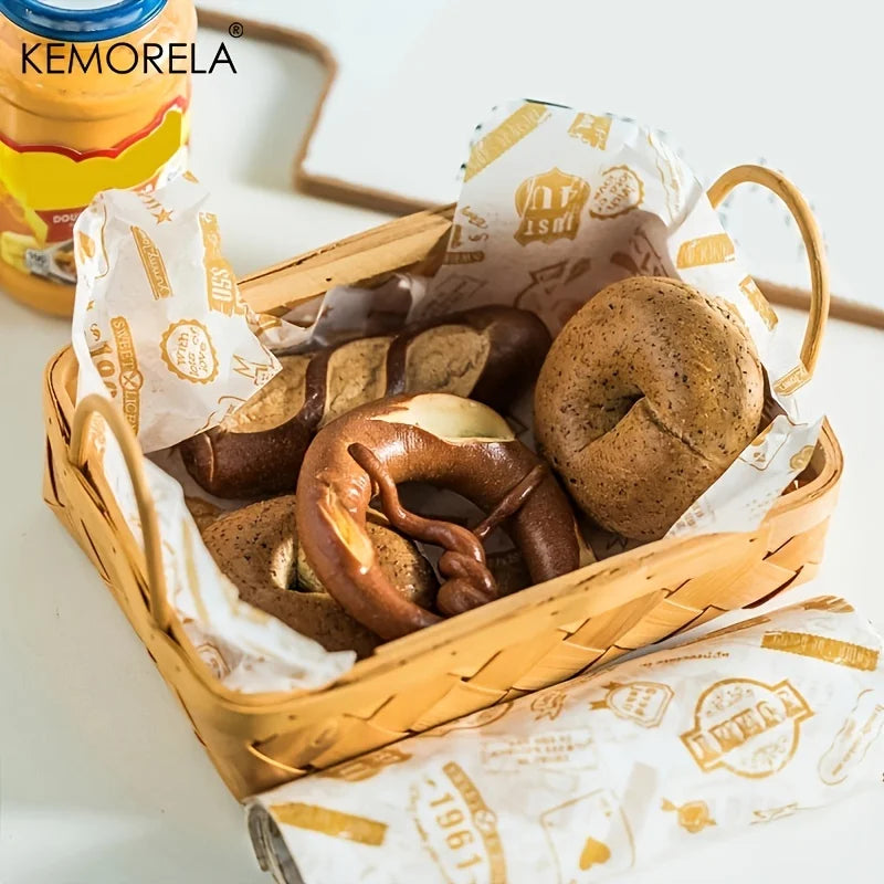 Norvo | Voks papir matemballasje 50 stk/pakke | Matvennlig fettpapir for brød, sandwich, burger | Olje papir bakeverktøy fra KEMORELA