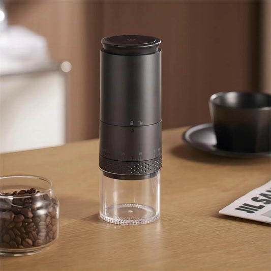Norvo | 1500mAh Elektrisk Kaffekvern Ekstern Justerbar Type-C Lading Kaffekvern Bønnekverningsmaskin Kaffemaskin
