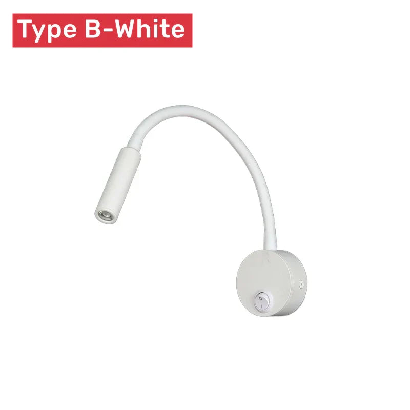 Norvo | Moderne Fleksibel LED Leselampe med Bryter for Soverom og Studie - 1W/3W
