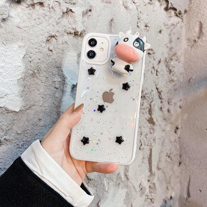 Norvo | Glødende Ku 3D Transparent iPhone Case