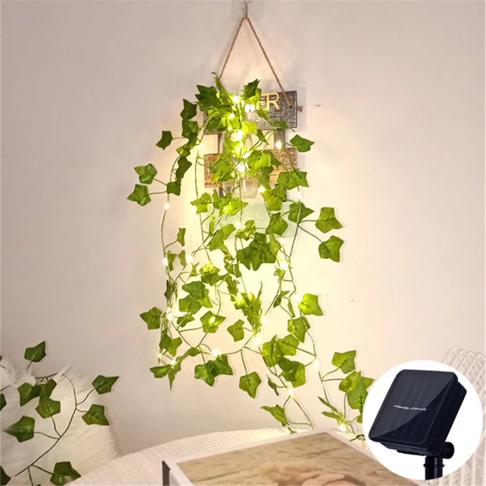 Norvo | Solare fairy lights SoliBlossom | Solsikke dekor med blader | Varm hvit | 8 moduser | For hage, gjerde & bryllup