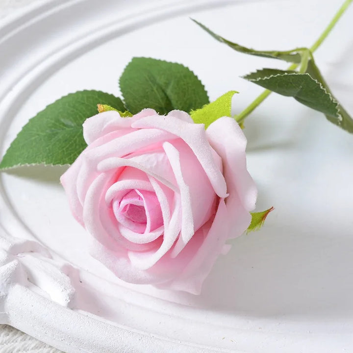 Norvo | 20 stykker Realistisk Fløyels Silke Rose Bukett