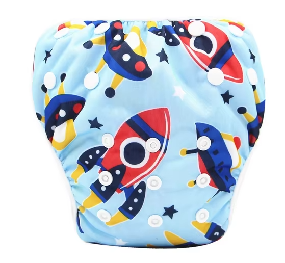 Norvo | Gjenbrukbar Justerbar Baby Badebleie Vanntett Klut Badebukse