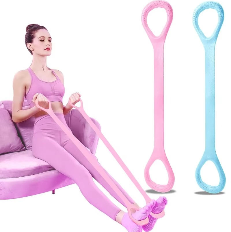 Norvo | 8-Pack Motstandsband for Armer, Rygg og Skuldertrening – Elastiske Bånd for Yoga, Pilates og Fysioterapi