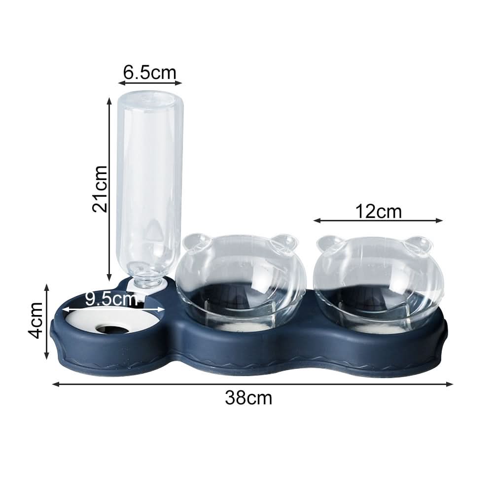Norvo | 3-i-1 matingstasjon med drikkedispenser & hevet skål