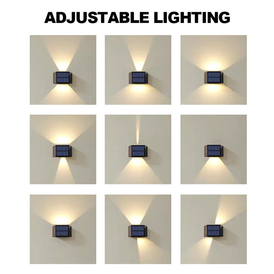 Norvo | Solar Vegglampe SolaraBeam Flex | Varm Hvit | IP65 Vanntett | Justerbar Lystype