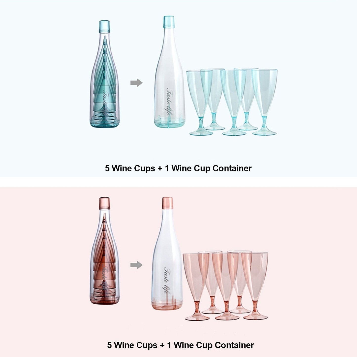 Norvo | Kreative avtakbare drikkeglass med flaske