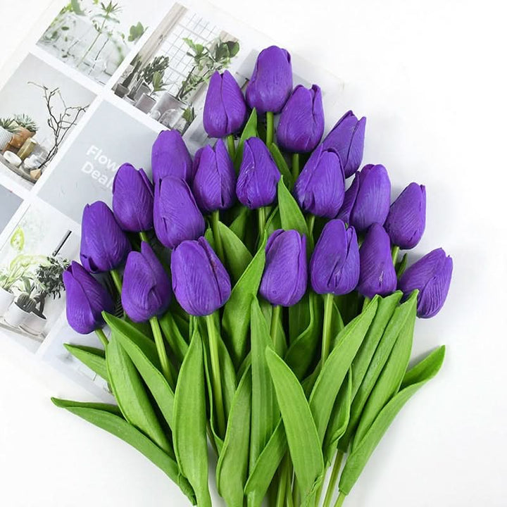 Norvo | Kunstig Tulipanbukett med Realistiske Livaktige Blomster