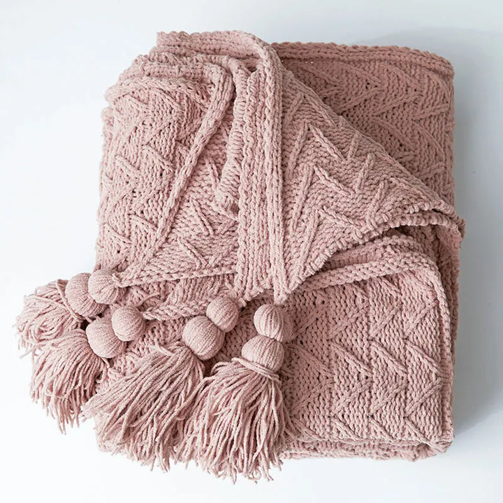 HeartCozy Blanket – Luxe Chenille Blanket with Heart Fringes Norvo