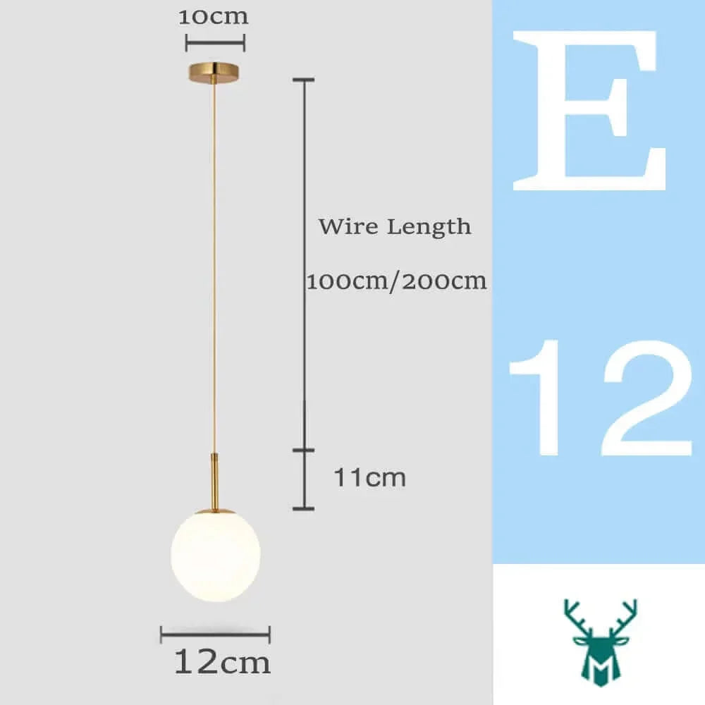Norvo | Mid-Century Moderne Glass Ball Pendel Lys