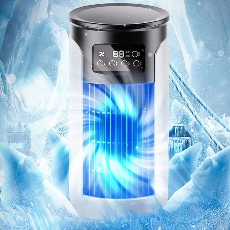 Norvo | Bærbare Luftkondisjoneringer Vifte Fordampningskjøler USB Støyfri Timer Romkjøling Liten 10 oz Vannbeholder Personlig Kjøler Justerbar