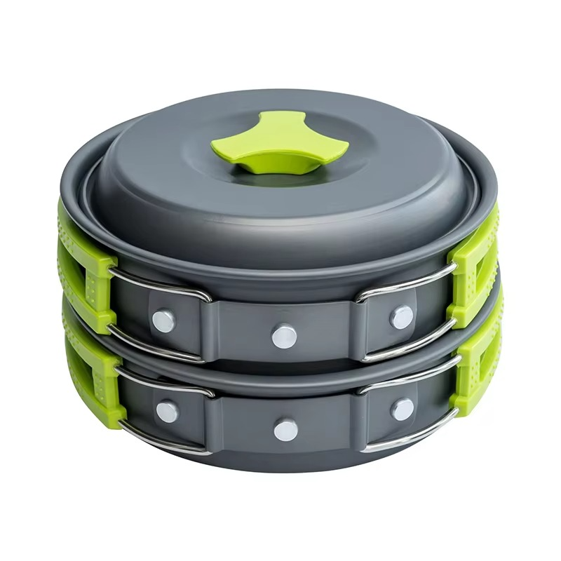 Norvo | Bærbart campingkjøkkenutstyr med sammenleggbart servise og oppbevaringspose