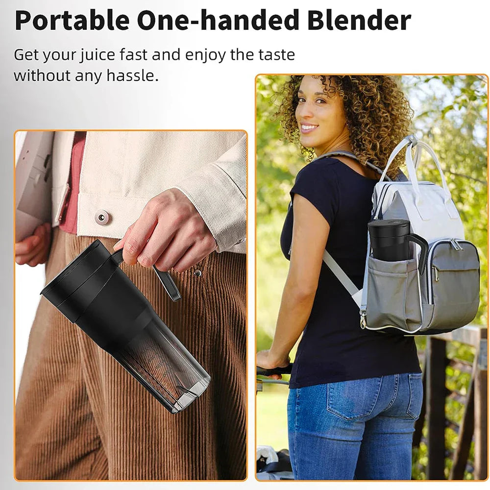 Norvo | Bærbar Juicer - Oppladbar Mini Mikser med 6 Skarpe Blader for Milkshake og Smoothies