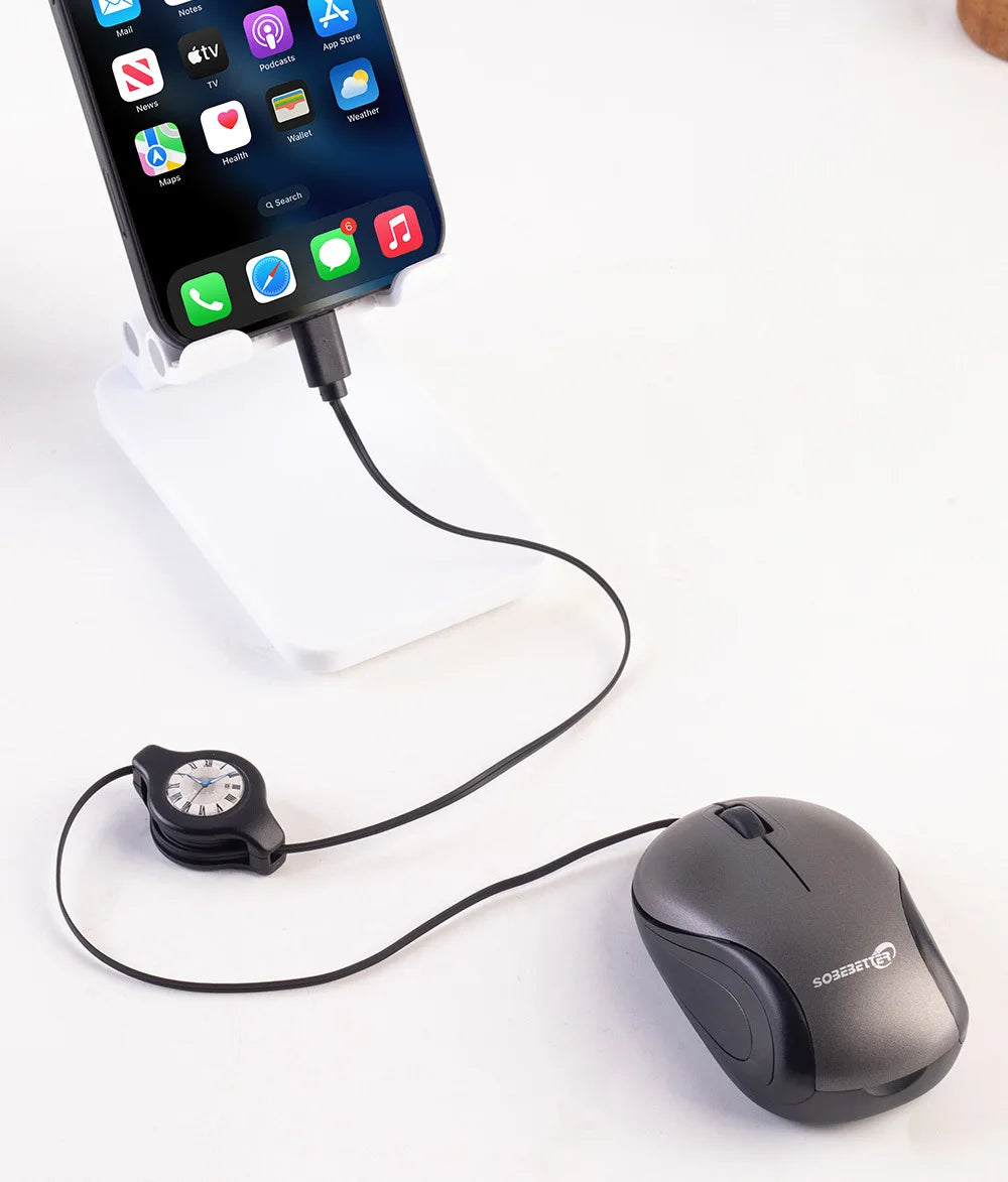 Norvo | Bærbar USB Type C Uttrekkbar Mus