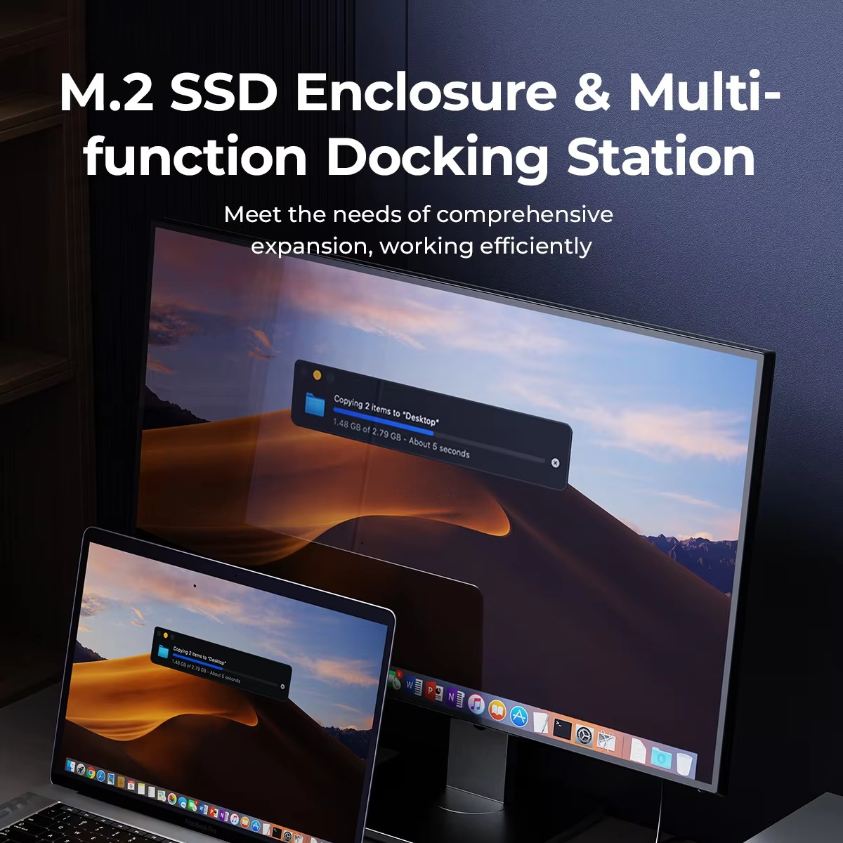 Norvo | Ultimat USB-C Laptop Dockingstasjon med Integrert SSD Kabinett