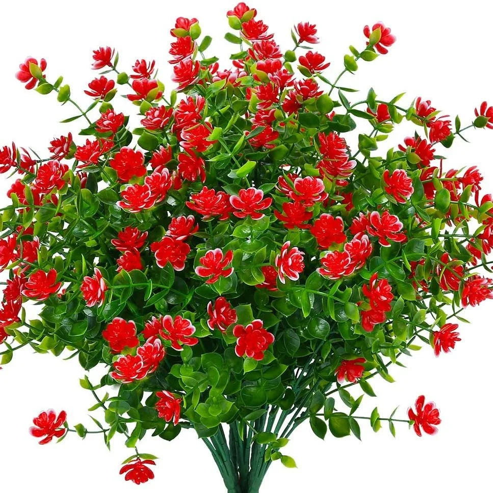 Norvo | Kunstige blomster FloraSun | UV-bestandig og værbestandig | Hengende dekorative planter for hage og balkong | Enkel pleie og eviggrønn