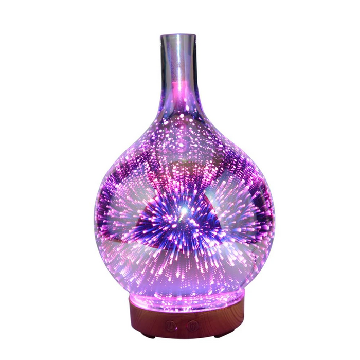 Norvo | AromaBurst 3D Glass Essensielle Olje Diffuser med LED Lys