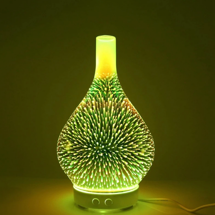 Norvo | AromaBurst 3D Glass Essensielle Olje Diffuser med LED Lys