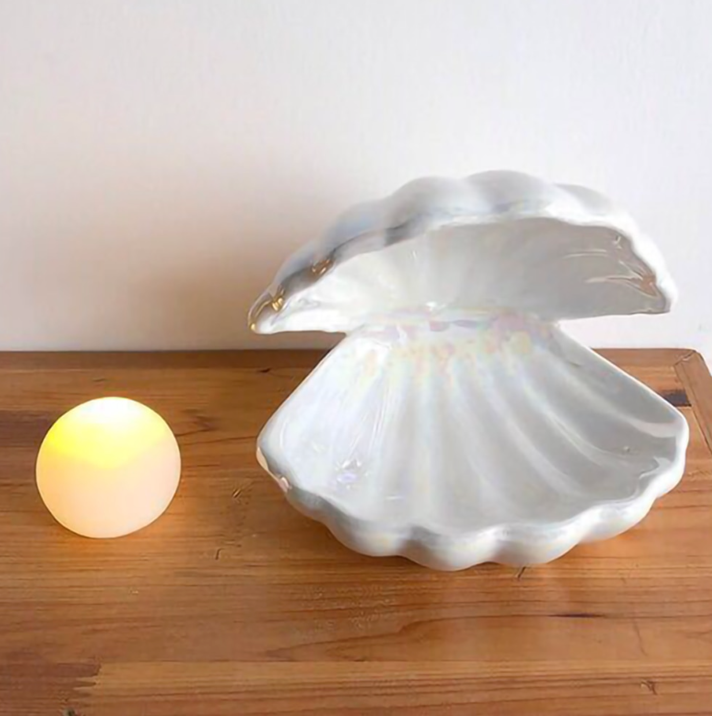 ShellGlow Lampe – Elegant Skallbelysning med Perle Norvo
