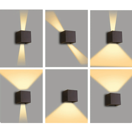 Norvo | GlowCube LED Vegglampe | Justerbar Lysstyrke & Trådløs Design for Hjem/Kontor