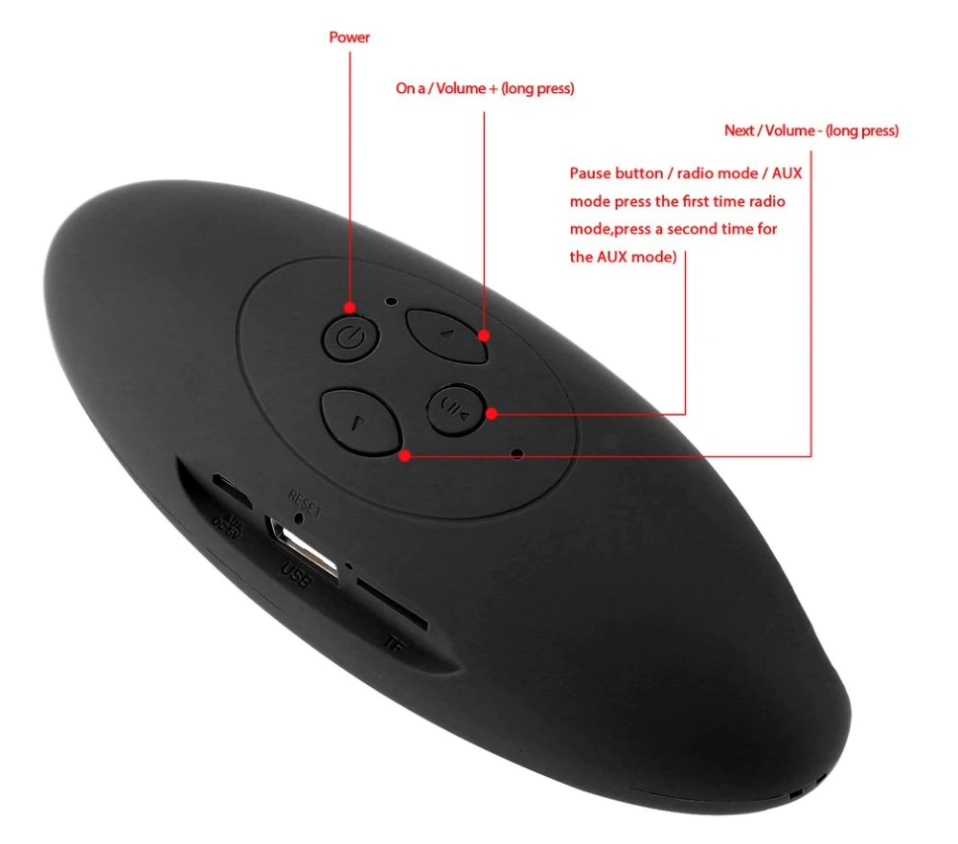 Norvo | Mini-Bluetooth Trådløst Super Bass Akustisk Lydsystem