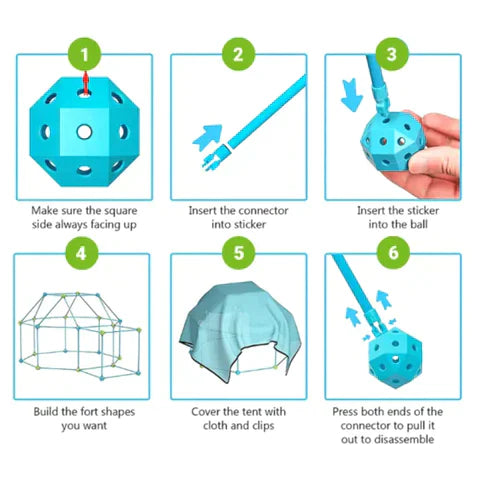 Norvo | Barn Festningsbyggesett – Kreativt Konstruksjonsleketøy