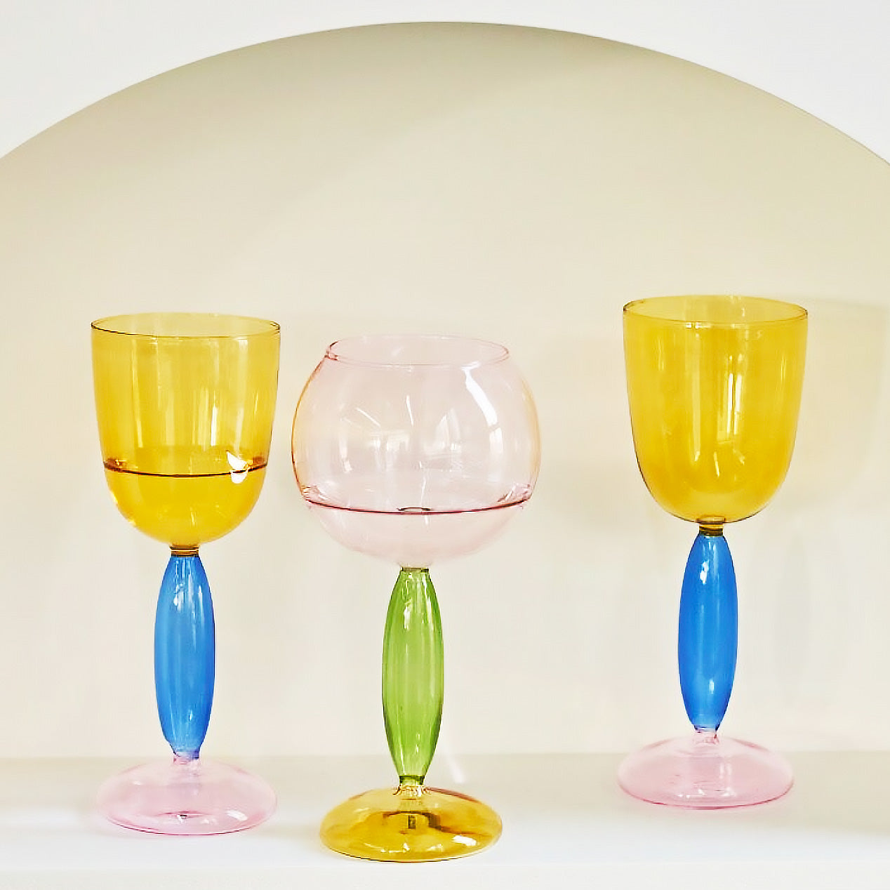 Norvo | Borosilicate 3-Farge Glass - Vin Glass