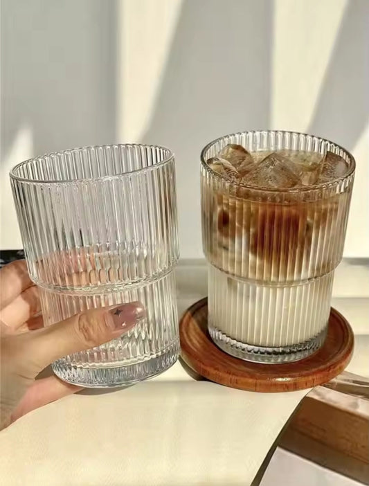 Norvo | 6Pc ribbet glass