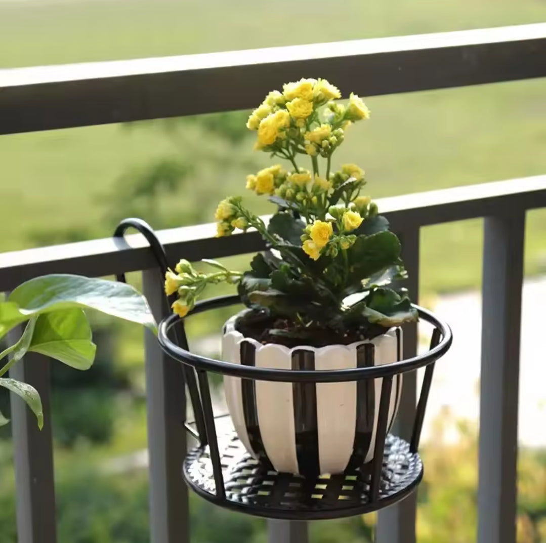Norvo | 3Pc Over the Balcony Blomsterpotteholder Svart Nov