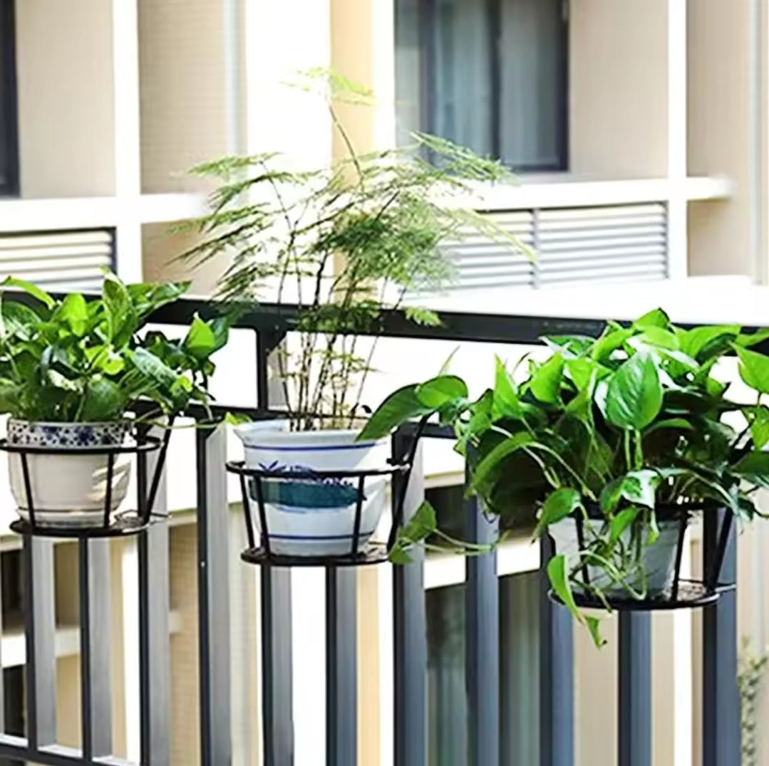 Norvo | 3Pc Over the Balcony Blomsterpotteholder Svart Nov