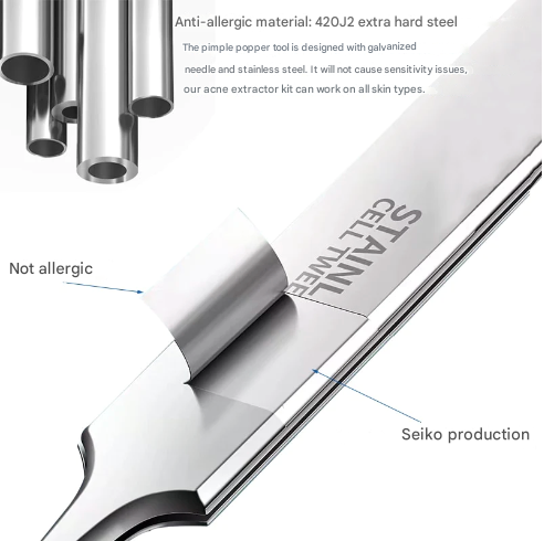 Norvo | Profesjonelle pinsett "PorePoint" laget av rustfritt stål med ultra-fine spiss