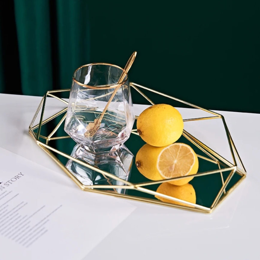 Polygon Glass Tray Norvo