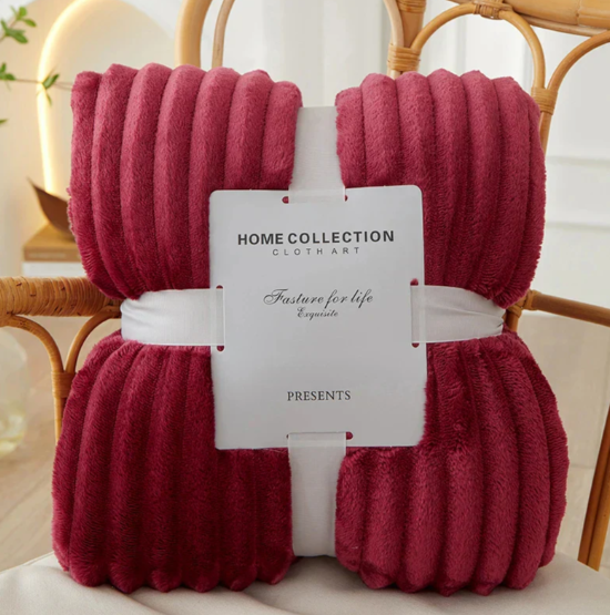 Norvo | Bredstripet flanell fleece-teppe