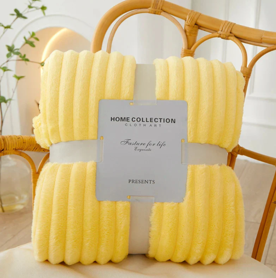 Norvo | Bredstripet flanell fleece-teppe