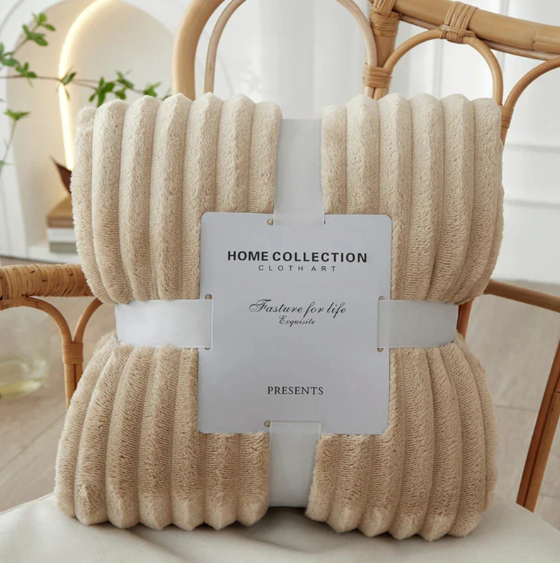 Norvo | Bredstripet flanell fleece-teppe