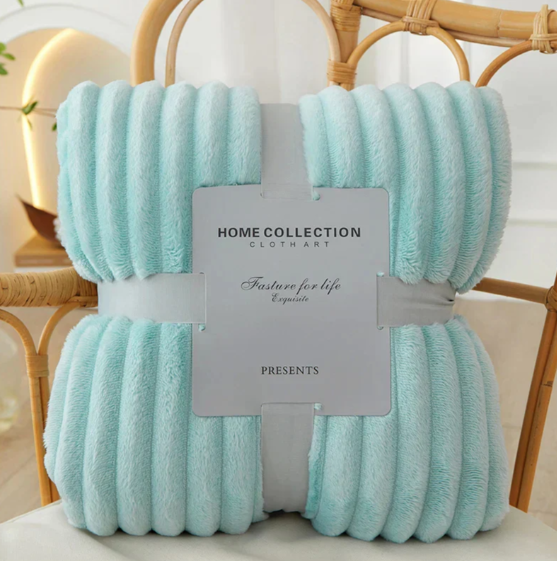 Norvo | Bredstripet flanell fleece-teppe