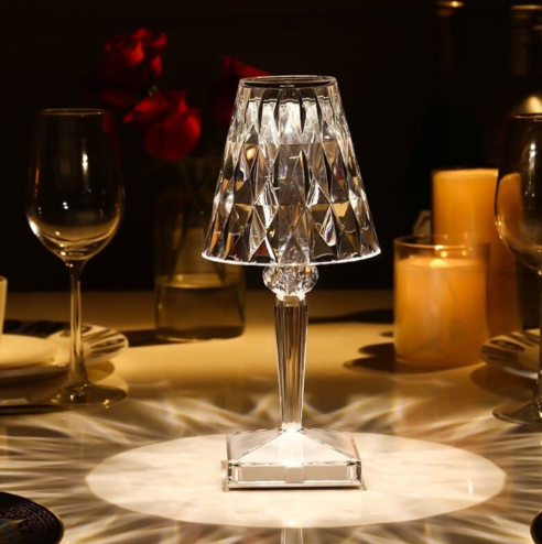 Norvo | Akrylglass Krystall Bordlampe