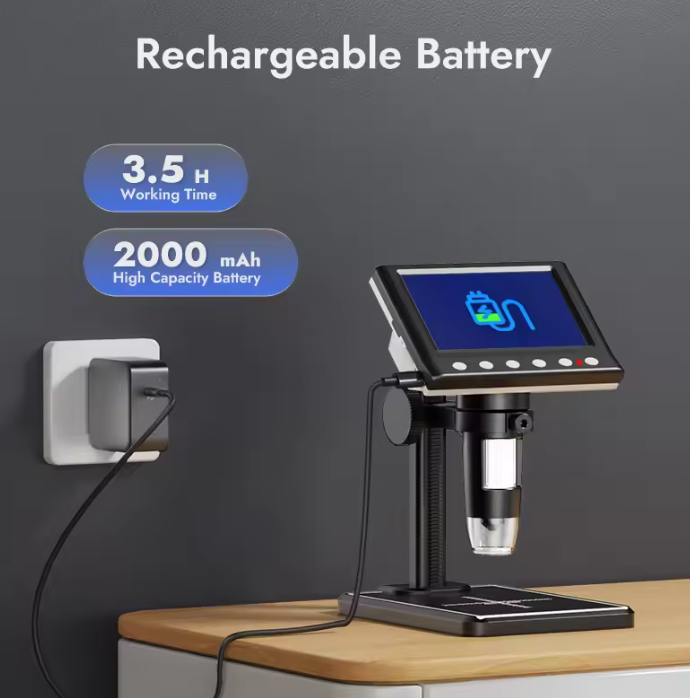 Norvo | Digitalt Mikroskop med 4.3'' Skjerm – 1000X Forstørrelse