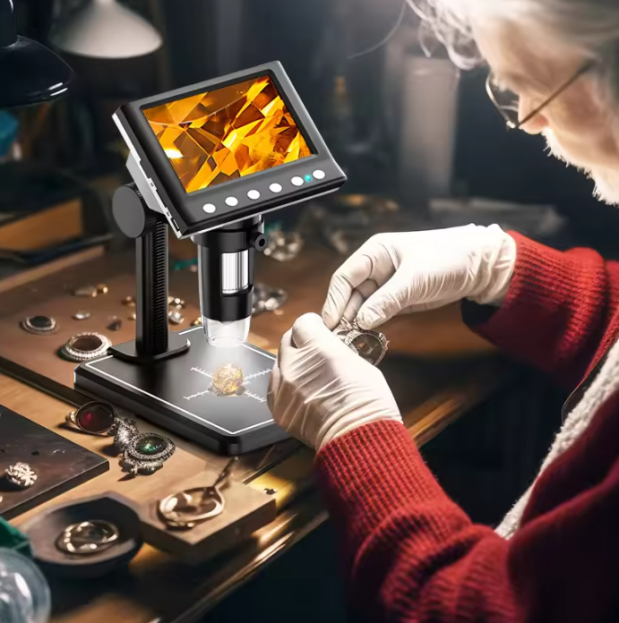 Norvo | Digitalt Mikroskop med 4.3'' Skjerm – 1000X Forstørrelse