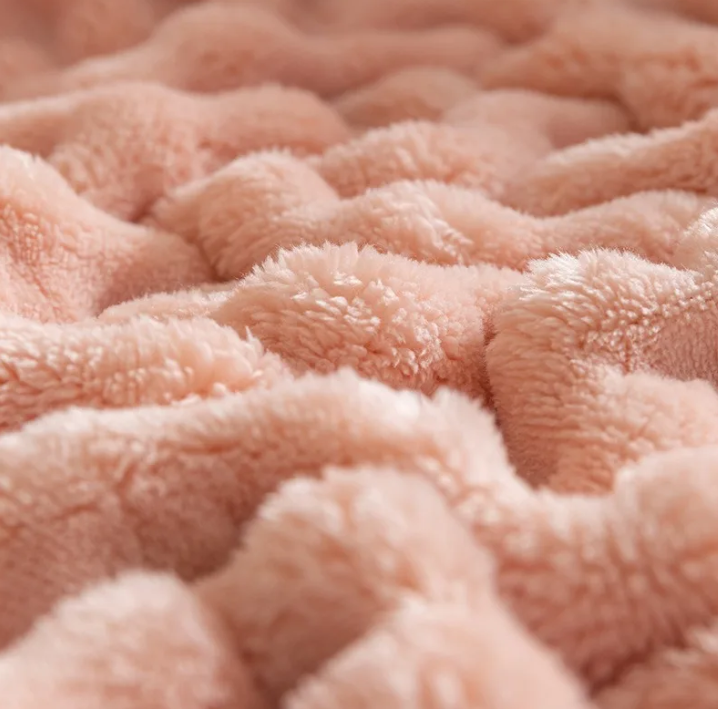 Norvo | Luksus Fleece Teppet med Bobletekstur