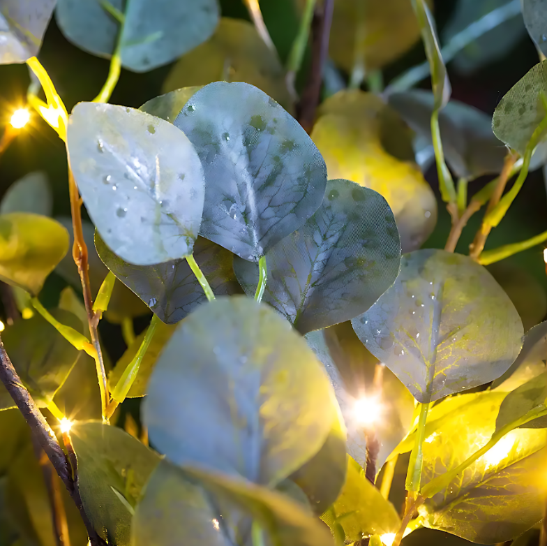 Batteridrevet belyst kunstig eukalyptusgirlander eller gren dekor - Uanstrengt stemning for enhver anledning. Norvo