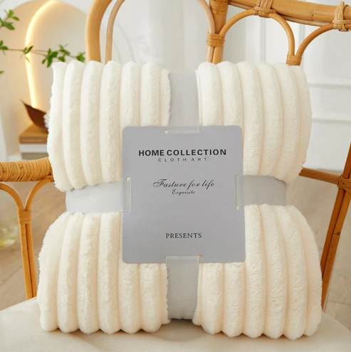 Norvo | Bredstripet flanell fleece-teppe