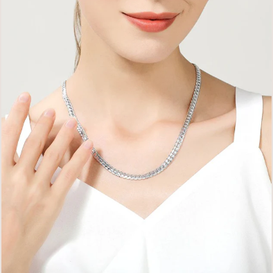 Norvo | Sterling Silver Chain Necklace for Women Elegant Gift