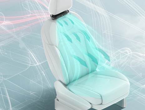 Norvo | Zara Bilhodevifte – USB Kompakt Ventilasjonsystem for Baksete med 3 Hastigheter