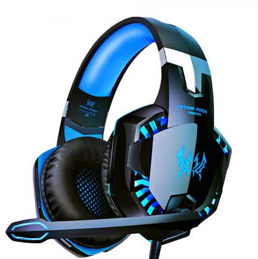 Norvo | Spillhodetelefoner for PC Bass Stereo Over-Ear Øretelefon Casque Laptop Mikrofon