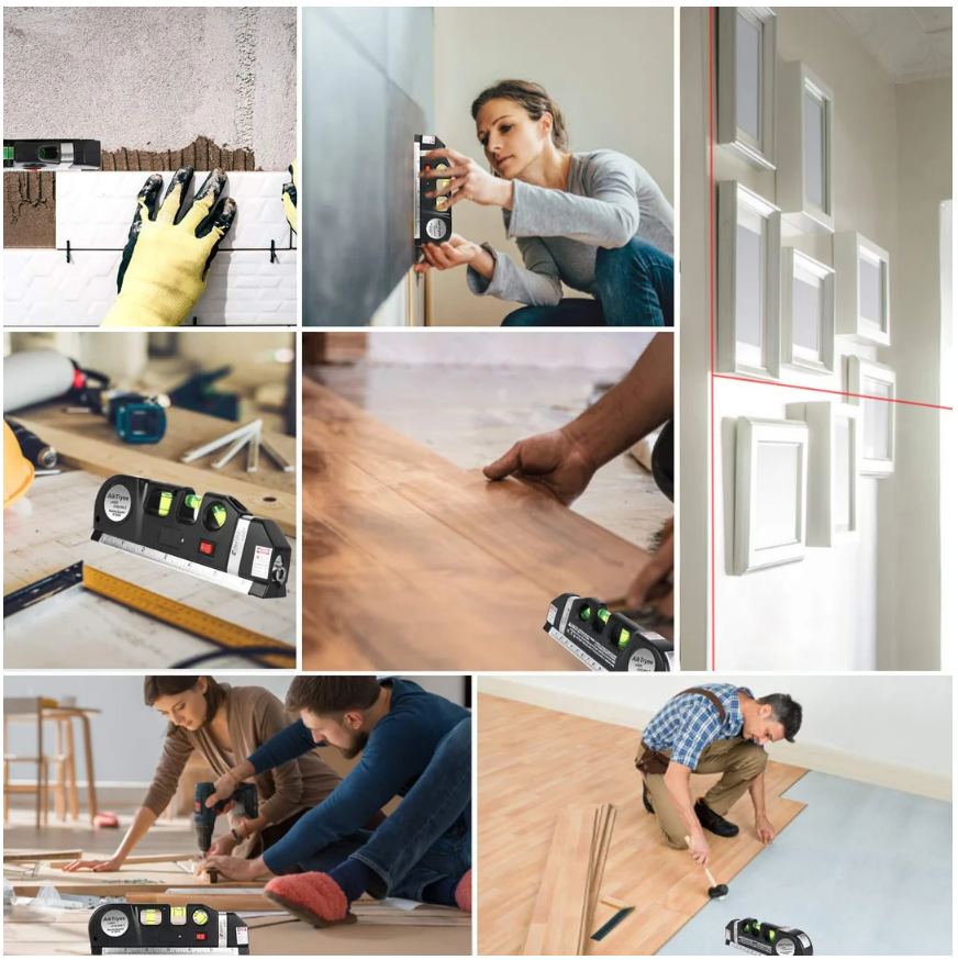 Norvo | PrecisionMate™ 4-i-1 Multifunksjonell Laser Målingsenhet for Nøyaktige Målinger og Enkel Justering