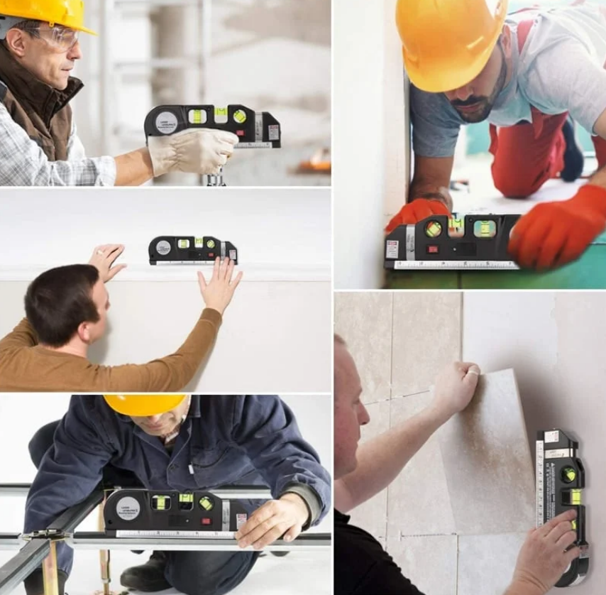 Norvo | PrecisionMate™ 4-i-1 Multifunksjonell Laser Målingsenhet for Nøyaktige Målinger og Enkel Justering