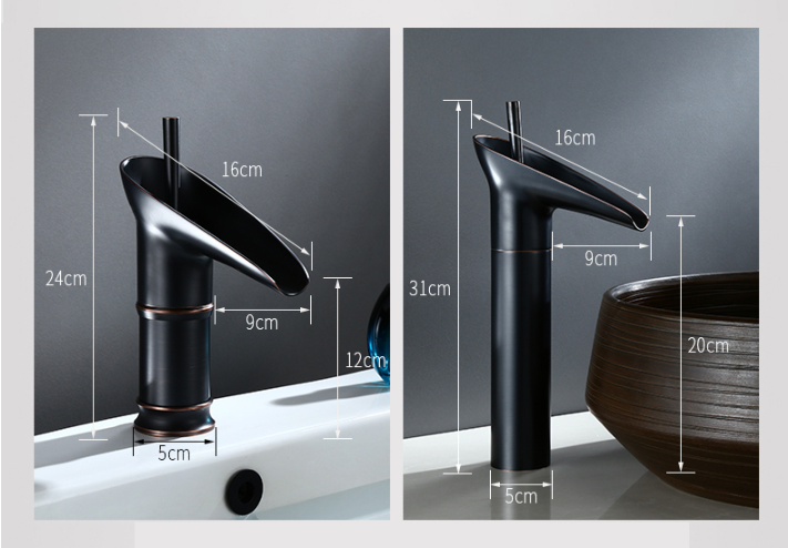 Norvo | Waterfall Antique Kran Badvask Kran Messing Vaskeblandere