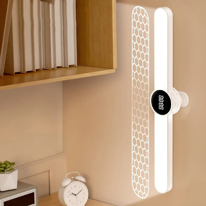 Norvo | LED Skrivebord Lampe ClarioMag | Med Klokke & Alarm | Magnetisk & USB Oppladbar | Trinnløst Dimmbar | 35 cm