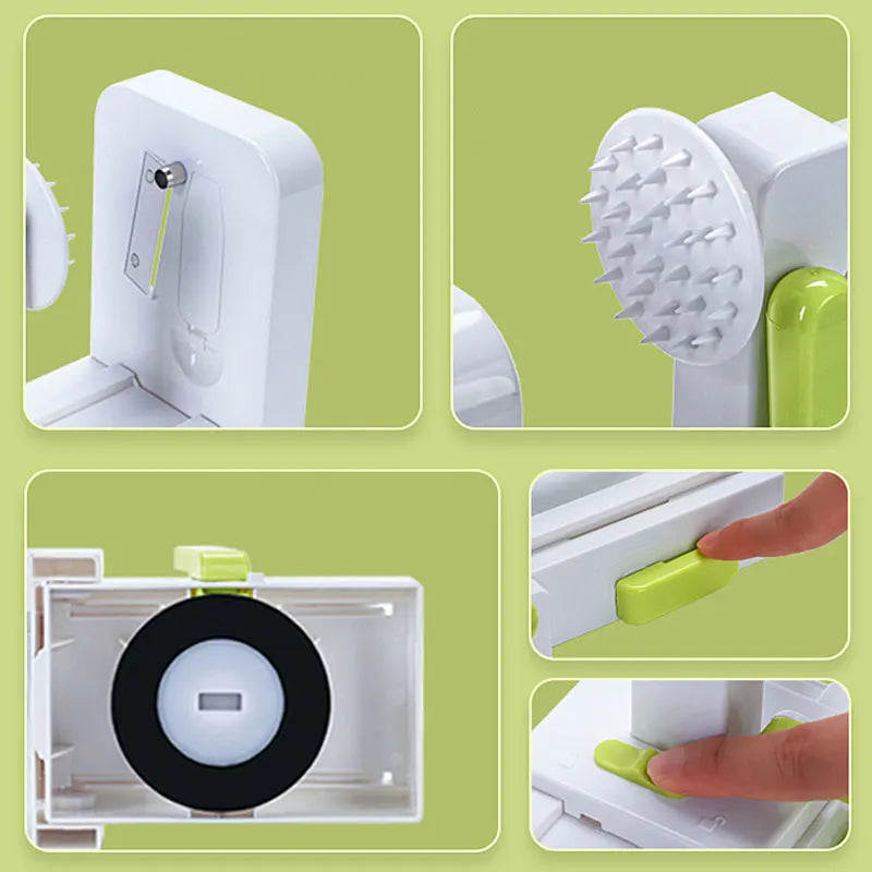 Norvo | SpiraChef Grønnsak Spiralizer | 5-i-1 Spiralizer & Skjærer | Med Sugfot & Sammenleggbart Design | For Zoodles, Grønnsaker & Frukt